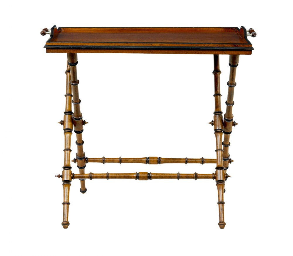 19TH CENTURY WALNUT COLONIAL INSPIRED BUTLERS TRAY ON STAND View III