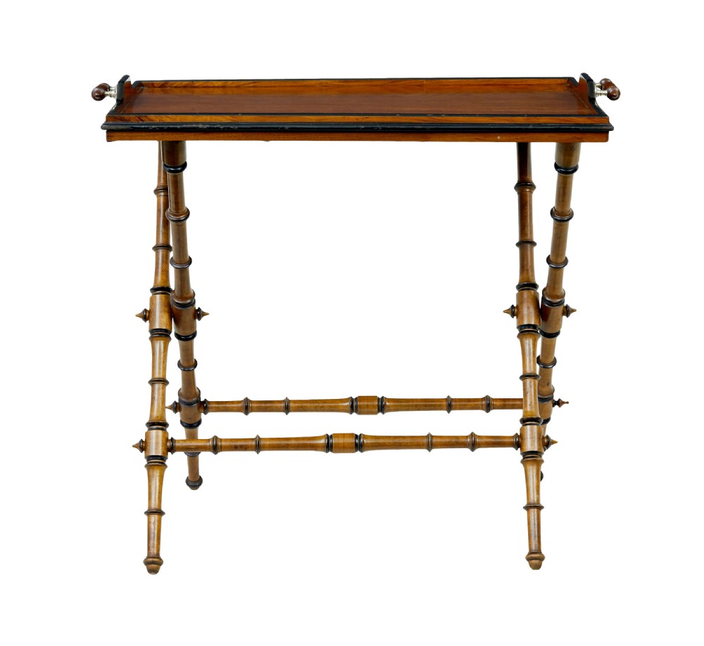 19TH CENTURY WALNUT COLONIAL INSPIRED BUTLERS TRAY ON STAND View V