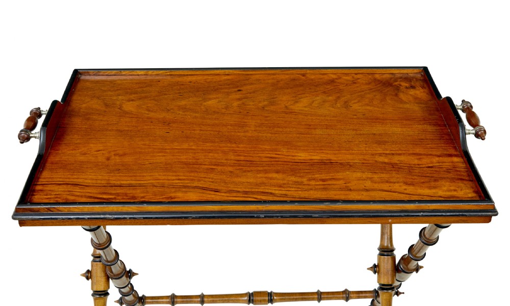 19TH CENTURY WALNUT COLONIAL INSPIRED BUTLERS TRAY ON STAND View VII