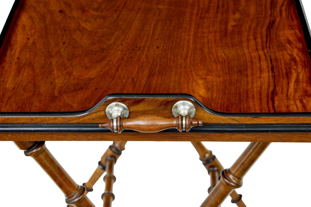 19TH CENTURY WALNUT COLONIAL INSPIRED BUTLERS TRAY ON STAND View IX
