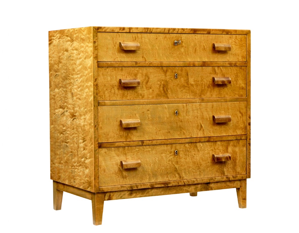 ART DECO SWEDISH CHEST OF DRAWERS IN BIRCH