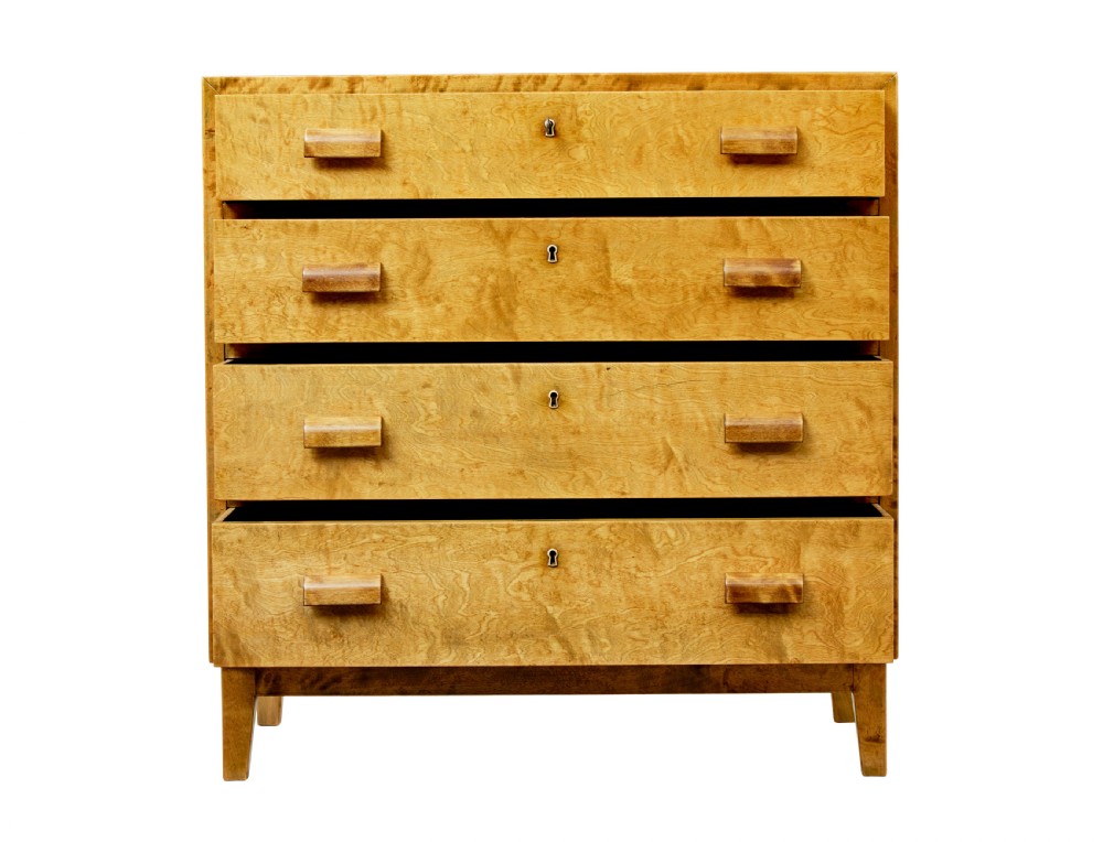 ART DECO SWEDISH CHEST OF DRAWERS IN BIRCH View III