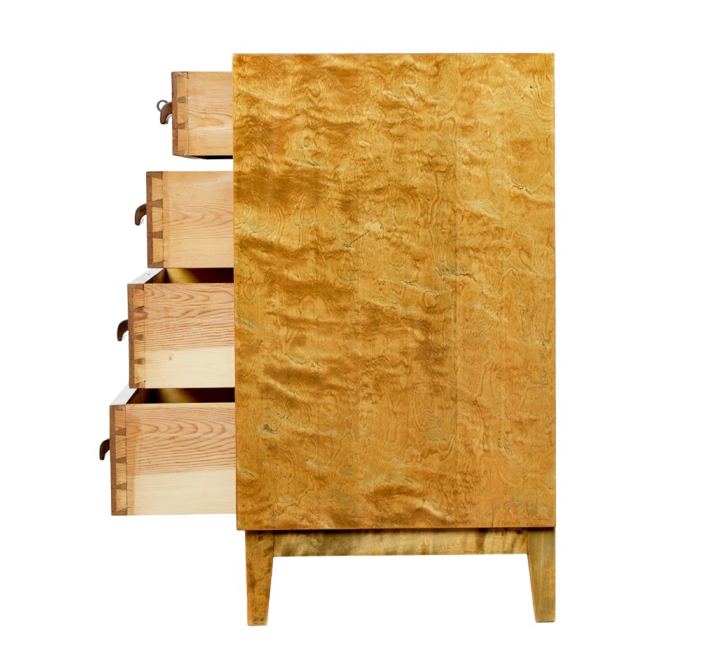 ART DECO SWEDISH CHEST OF DRAWERS IN BIRCH View IV