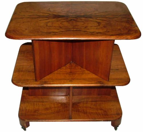 Original 1930s Walnut Art Deco Trolley
