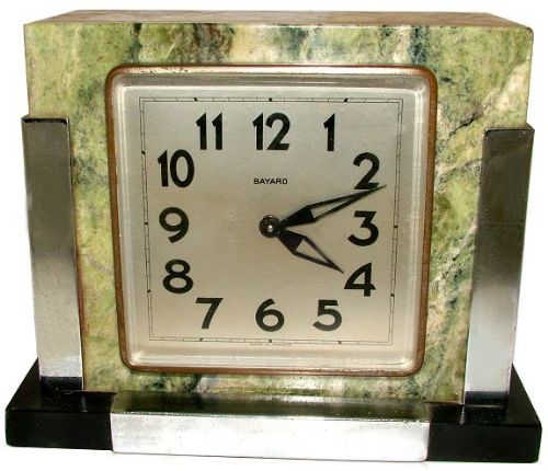Art Deco French Clock by Bayard