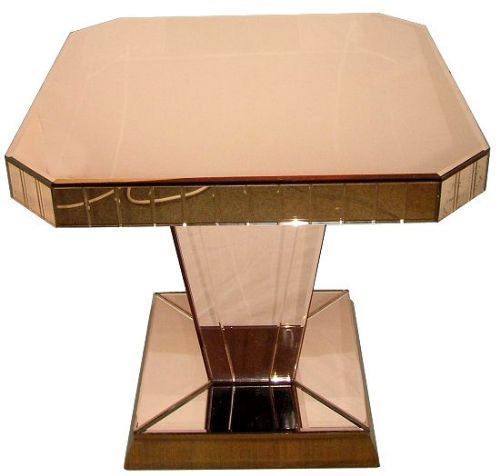 Art Deco Mirror Glass Table