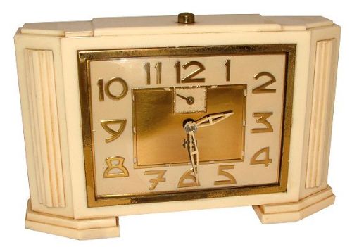 French Art Deco Bakelite Clock by Japy