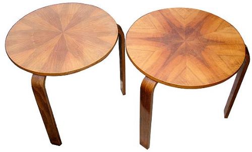 Stylish Nest of Walnut Art Deco Tables