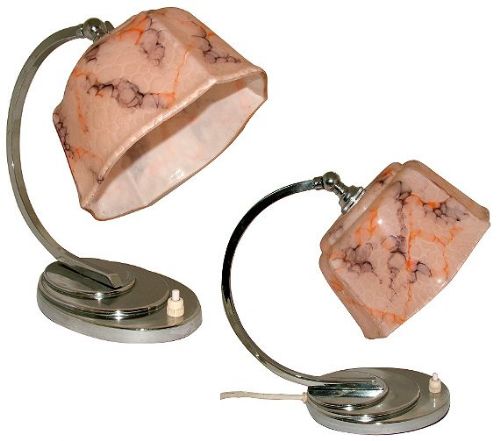Matching Pair 1930s Art Deco Lamps