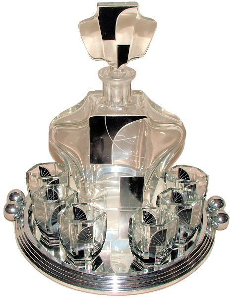 fig 1. Karl Palda Art Deco Decanter Set