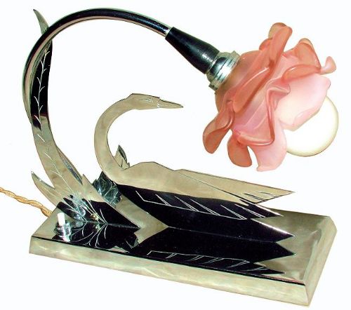 1930s Art Deco Chrome Lamp