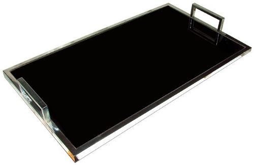 Art Deco Vitralite and Chrome Tray.