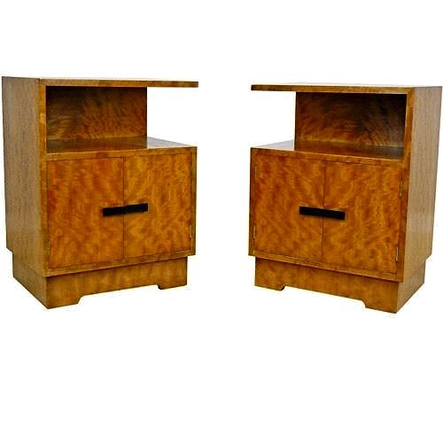 Modernist Art Deco Bedside Cabinets
