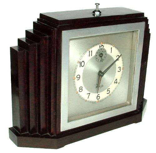 Skyscraper Art Deco French Bakelite Clock