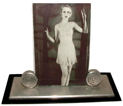Art Deco Chrome Modernist Picture Frame