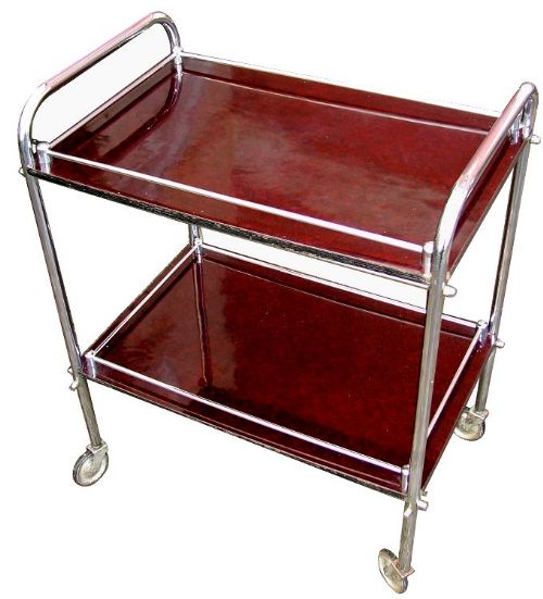 Art Deco Bakelite/chrome Modernist Trolley