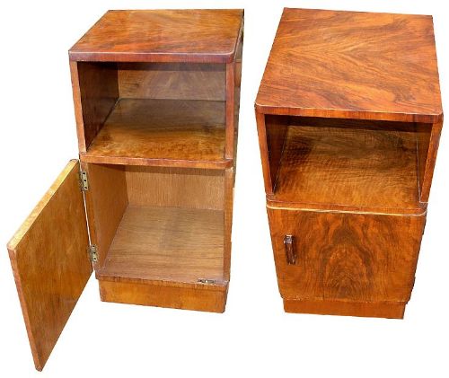 Pair of Art Deco Bedside Cabinets