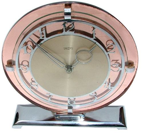 Art Deco Modernist Mirror Clock