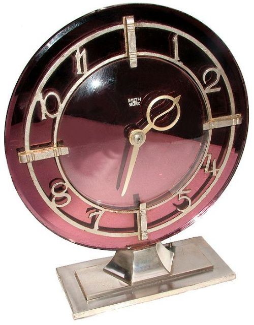 Art Deco Modernist Mirror Clock