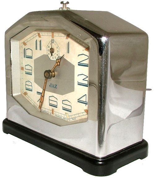 fig 1. French Art Deco Chrome Clock by Jaz