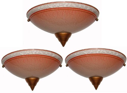 Art Deco Set of Three Wall Lights