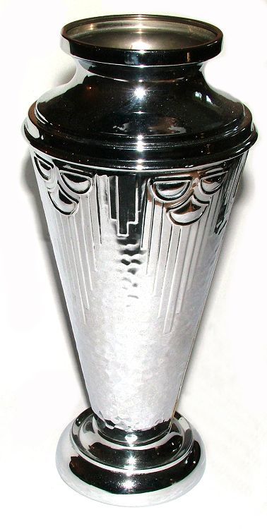 Art Deco Chrome Vase