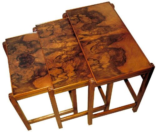 Art Deco Nest of Walnut Tables
