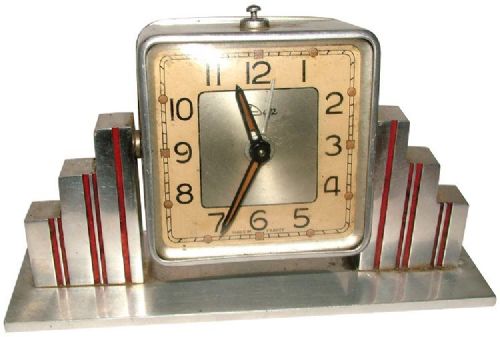 Art Deco Skyscraper French Clock