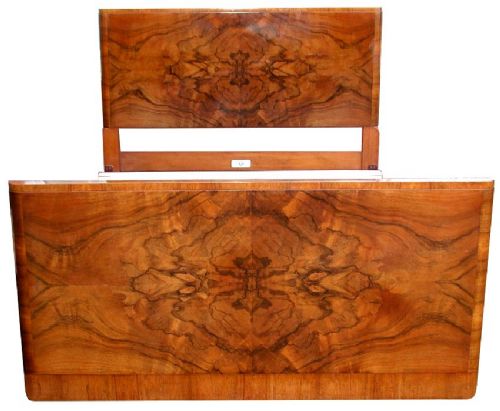 Original 1930s Walnut Double Bed