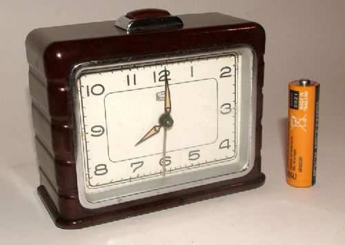 fig 1. Rare German Bakelite Miniture Alarm Clock