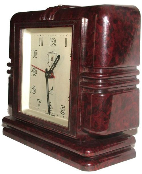 Large French Art Deco Bakelite Clock by Jaz