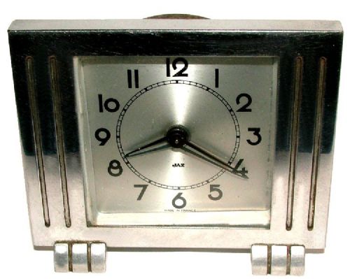 Small Art Deco French Chrome Clock