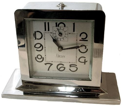 Rare Art Deco Chrome Clock