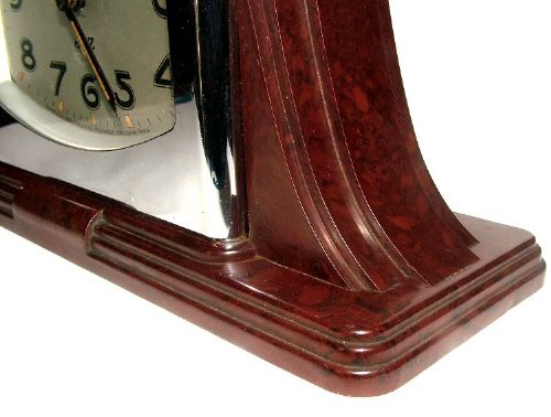 Art Deco Bakelite & Chrome Streamline Clock