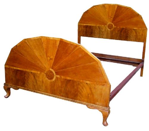 Art Deco 'Sunray' Double Bed