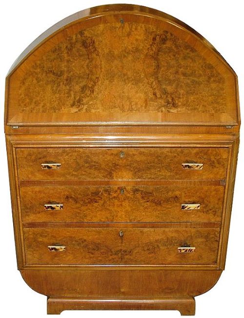 Art Deco Blonde Writing Bureau