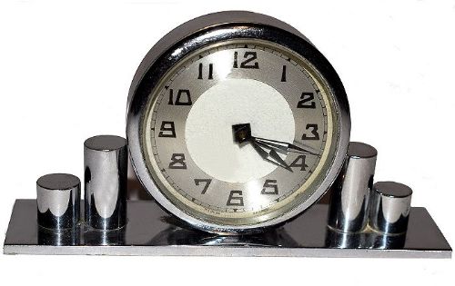 Art Deco Chrome Clock