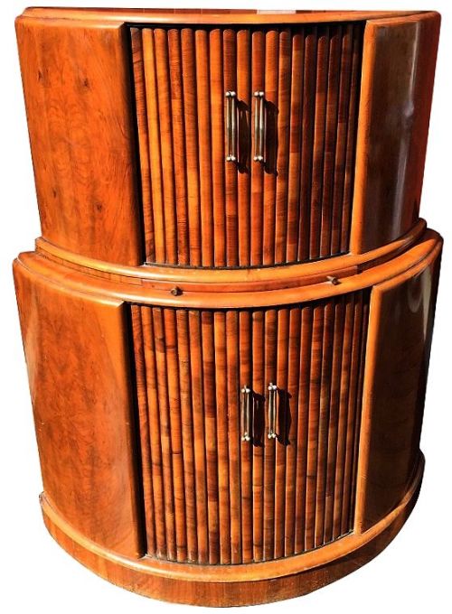 Art Deco Walnut Cocktail Cabinet