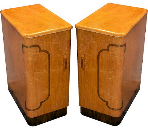 1930s Art Deco Birds Eye Maple Cabinets