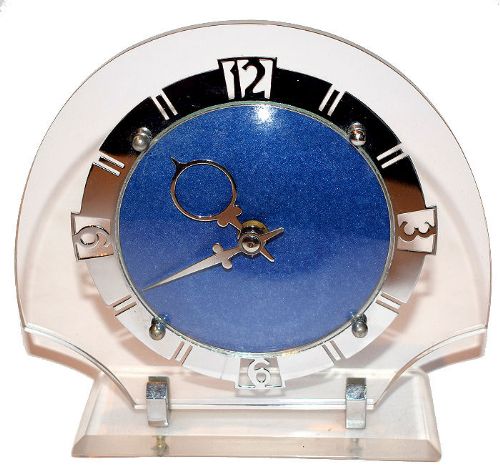 Art Deco Perspex Framed Clock