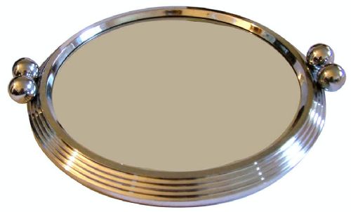 1930s French Art Deco Mirrored Drinks Tray