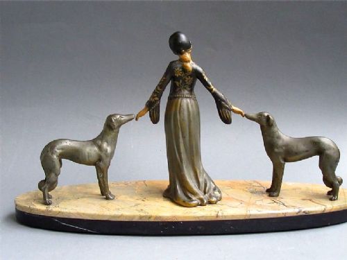 fig 1. BEAUTIFUL ART DECO FIGURAL GROUP