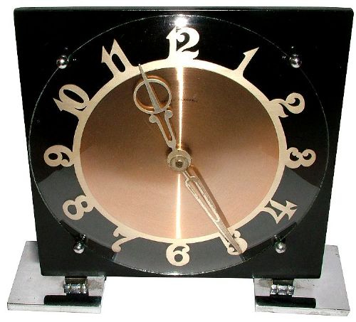 Art Deco Modernist Electric Clock by Temco