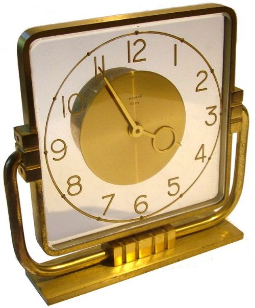 Art Deco Modernist Clock by Bayard
