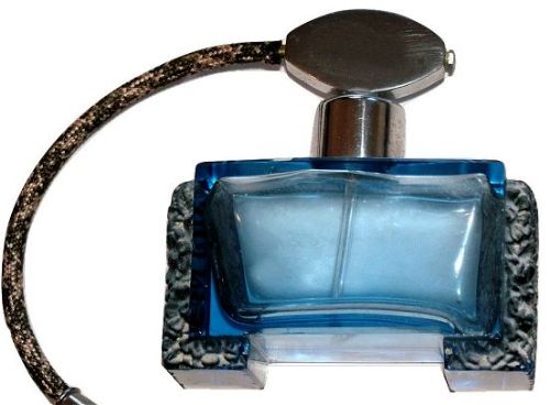 1930s Art Deco Blue Glass Czech Atomiser