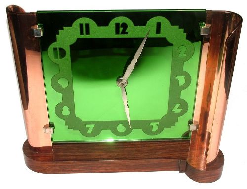 Very Large and Very Rare Art Deco Streamline Modernist Clock