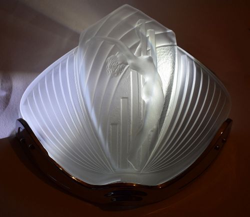 Pair of Art Deco Nude Female Wall Lights