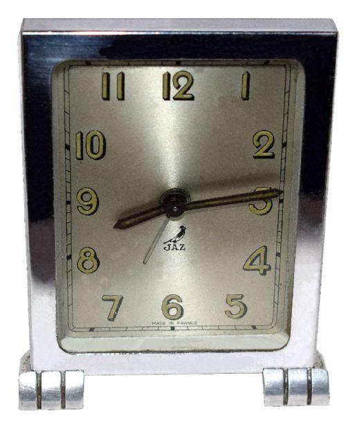 Art Deco Chrome Clock by Jaz