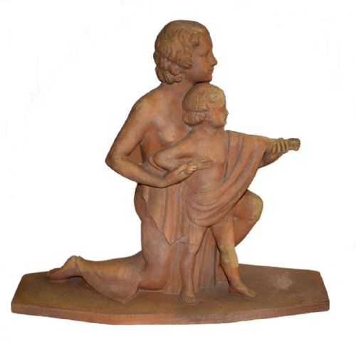 1930S ART DECO BISQUE FIGURE SIGNED B REZL