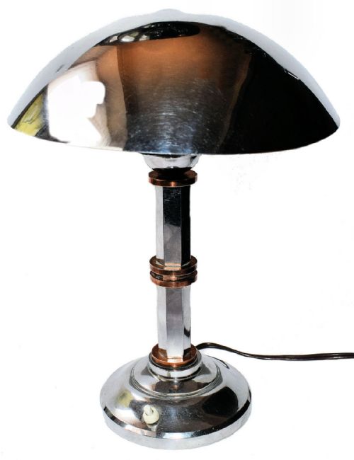 1930s Art Deco Chrome Lamp